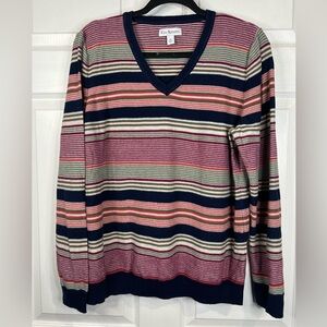 Kim Rogers Women’s Striped top - Multicolored - Size XL